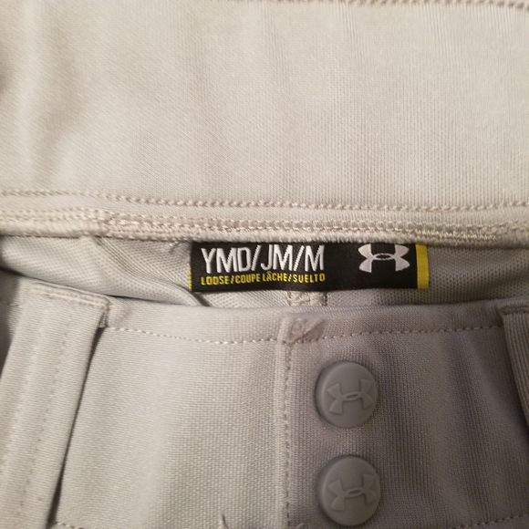NWOT Under Armour Silver Baseball Pants Boy - Picture 5 of 5